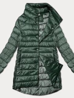 Tmavě zelená dámská prošívaná bunda se stojáčkem Minority (P3-6908-33)