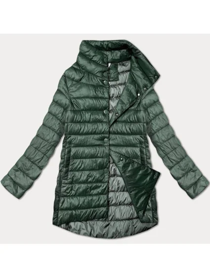 Tmavě zelená dámská prošívaná bunda se stojáčkem model 21061163 - MINORITY
