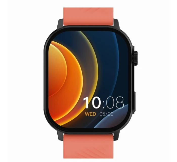 Chytré hodinky Gravity GT15-3 Červený silikonový řemínek + černý náramek