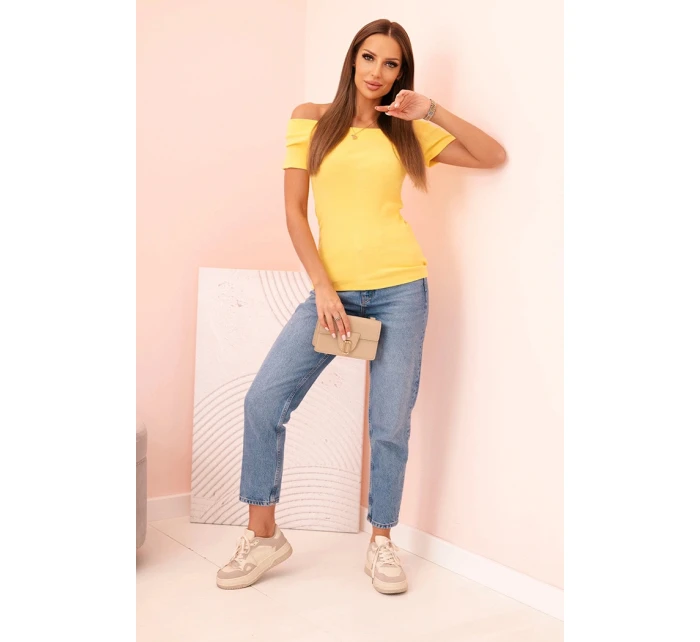 Dámská bavlněná blůza s výstřihem do V a potiskem bílá Dámská bavlněná blůza s výstřihem do V a potiskem bílá