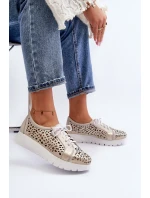 Kožené Polobotky Na Platformě Bežové model 21646202 - Zazoo Kožené Polobotky Na Platformě Bežové model 21646202 - Zazoo