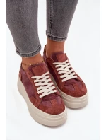 Semišové tenisky na masivní platformě model 21708711 Fialové - Zazoo Semišové tenisky na masivní platformě model 21708711 Fialové - Zazoo