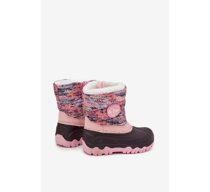 Dětské zimní boty pro dívky na zip model 21728536 růžové - Lee Cooper