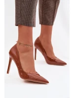 Lakované lodičky z eko kůže Camel Jonira