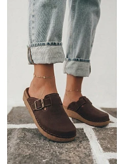 Dámské s přezkou  Čokoládové model 22200728 - Inblu