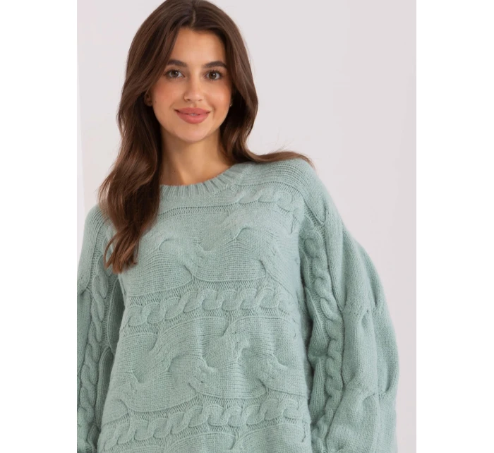 Sweter AT SW model 18917494 mietowy - FPrice Sweter AT SW model 18917494 mietowy - FPrice