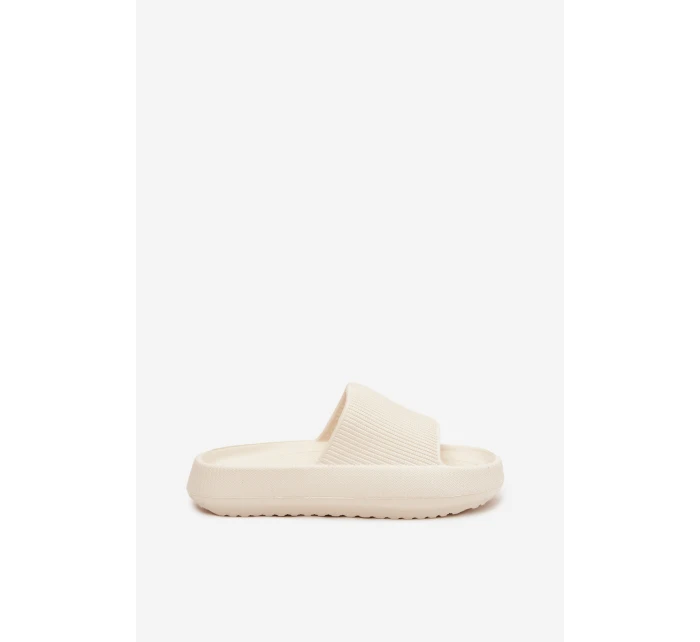 Dámské pantofle na platformě s výstřihem – ecru Ameira Dámské pantofle na platformě s výstřihem – ecru Ameira