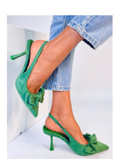 Dámské lodičky na jehlovém podpatku 2554-4 Zelená - Sweet Shoes