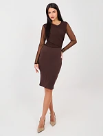 Dámská sukně A1058.71 tmavě hnědá - FPrice