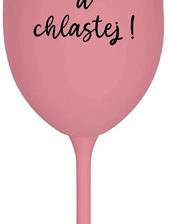 NEČUM A  růžová sklenice na víno 350 ml model 22205630 - Giftela
