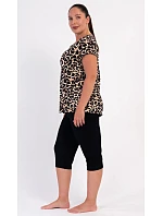 Dámské pyžamo kapri Leopard Dámské pyžamo kapri Leopard
