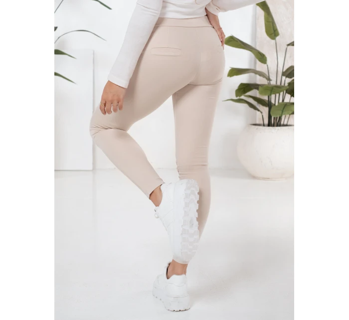 Dámské legíny béžové FashionStreet kalhoty UY2724
