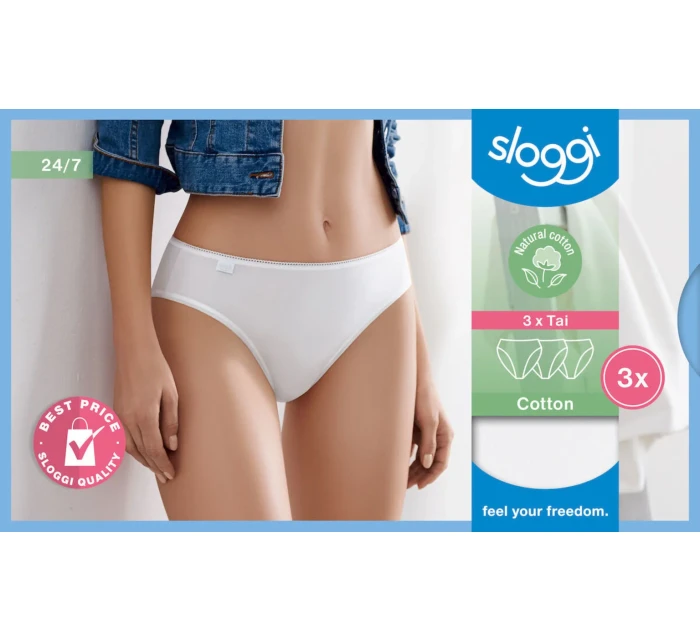 Dámské kalhotky Sloggi 24/7 Cotton Tai C3P bílé