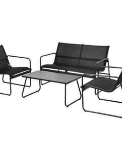 SADA ZAHRADNÍHO NÁBYTKU 4 KUSY ČERNÁ