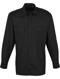 PR 210 košile s dlouhým rukávem black model 22476081 - Premier