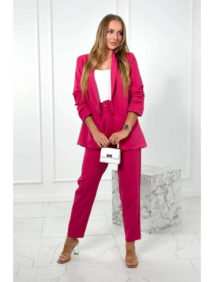 Elegantní souprava saka s kalhotami fuchsiová Elegantní souprava saka s kalhotami fuchsiová