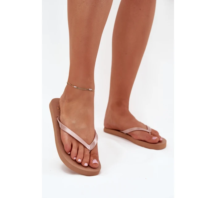 Dámské Japonské Pantofle Světle Hnědé 4FMM00FFLIF018-82S Dámské Japonské Pantofle Světle Hnědé 4FMM00FFLIF018-82S