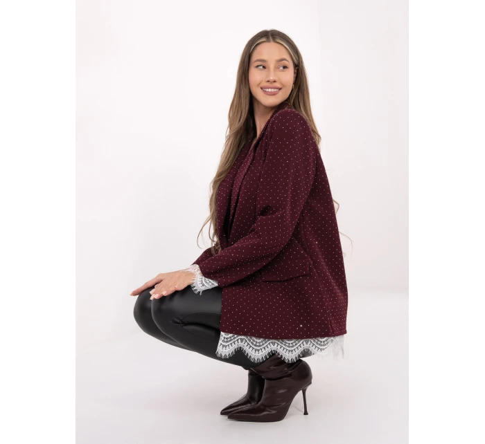 Marynarka IT MA bordowy model 21801849 - FPrice Marynarka IT MA bordowy model 21801849 - FPrice