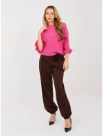 Sweter MI SW model 21937214 ciemny różowy - FPrice Sweter MI SW model 21937214 ciemny różowy - FPrice