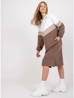 Šaty RV SK 7462.00 bílo-hnědá Šaty RV SK 7462.00 bílo-hnědá