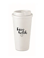 KÁVOHOLIK - bílý termohrnek 475 ml
