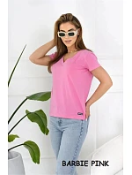 Dámské tričko Serek s krátkým rukávem hnědé - Off Pink