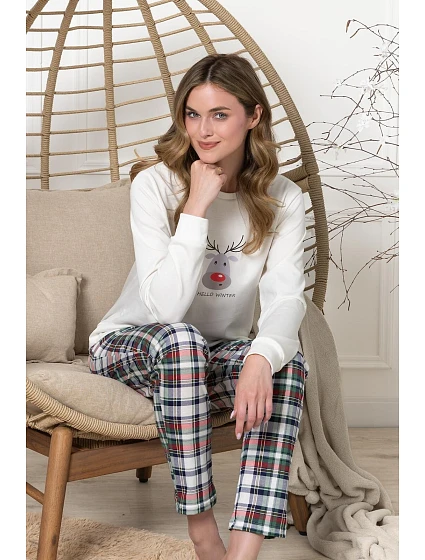 Pyžamo Leveza 1806 Weronika, dlouhé rukávy, velikosti S–XL Pyžamo Leveza 1806 Weronika, dlouhé rukávy, velikosti S–XL