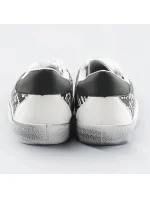 Bílo-černé dámské trampky se zvířecím motivem - had (6343) Bílo-černé dámské trampky se zvířecím motivem - had (6343)