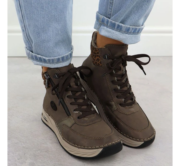 Hnědé dámské boty model 21905828 - Rieker