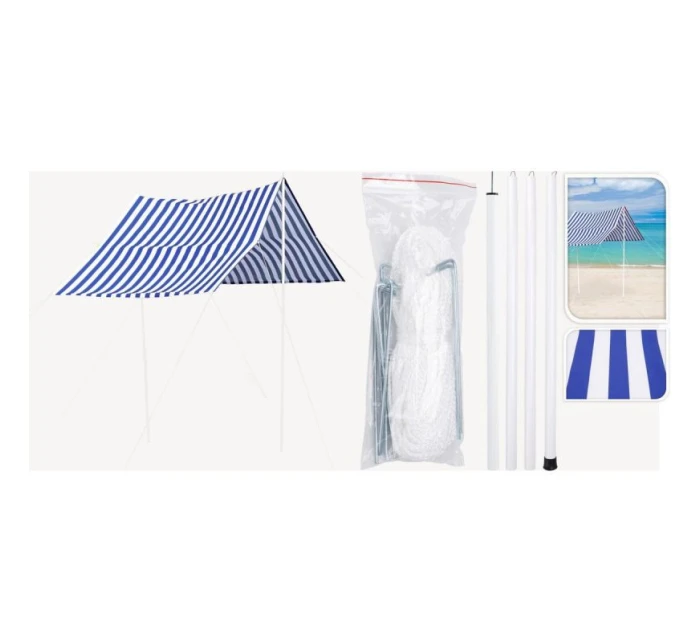 Stan se sluneční stříškou a tyčemi 3X1,7M MODRÝ