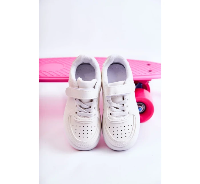 Dětská sportovní obuv na suchý zip White Elike Dětská sportovní obuv na suchý zip White Elike