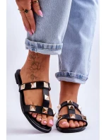 Dámské pantofle s velkými cvočky Černá Mercure Dámské pantofle s velkými cvočky Černá Mercure