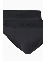 Pánské slipy 2 pack 016 graphite - Atlantic