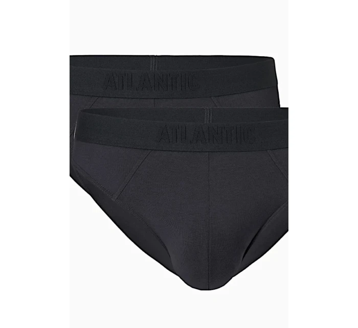 Pánské slipy 2 pack 016 graphite - Atlantic