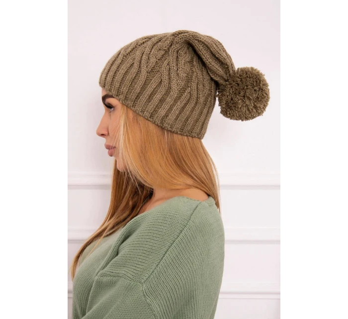 Fleecová čepice Paulina K227 khaki