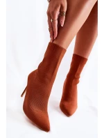 Dámské Vysoké Kozačky S Na Podpatku Camel model 21592932 - Boto