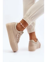Dámské tenisky na platformě model 21650000 béžové - Lee Cooper