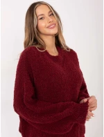 Sweter CH SW model 21782335 bordowy - FPrice Sweter CH SW model 21782335 bordowy - FPrice