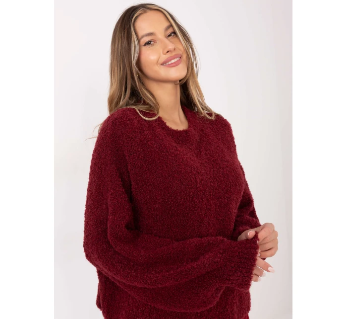 Sweter CH SW model 21782335 bordowy - FPrice Sweter CH SW model 21782335 bordowy - FPrice