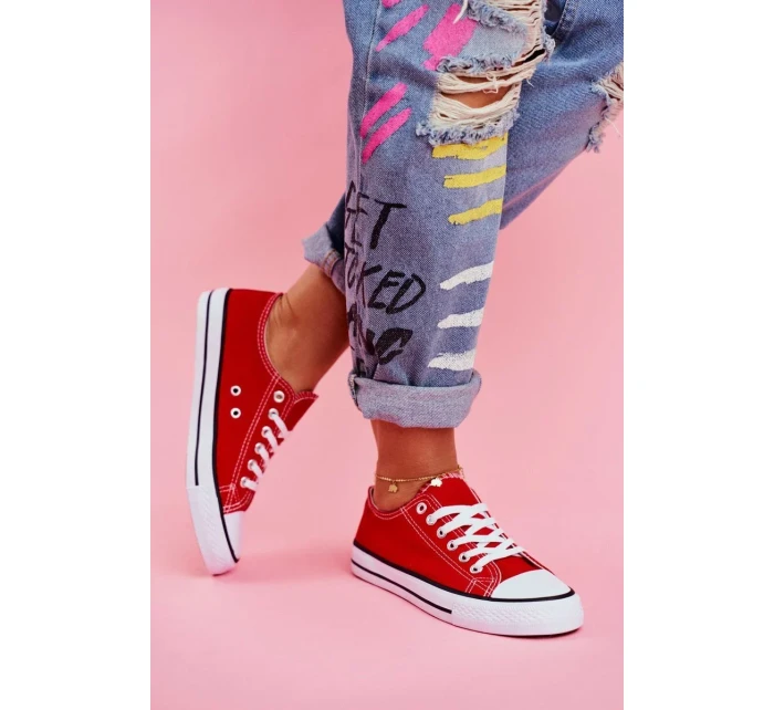 Klasické Dámské Tenisky Červené Omerta Klasické Dámské Tenisky Červené Omerta