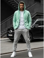 Pánská mikina s kapucí mint Dstreet model 21964391 - FashionStreet