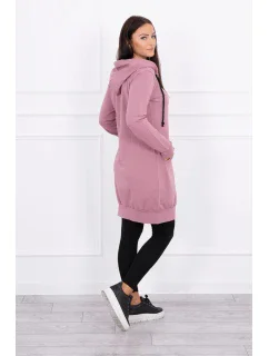 Mikina s kapucí tmavě růžová