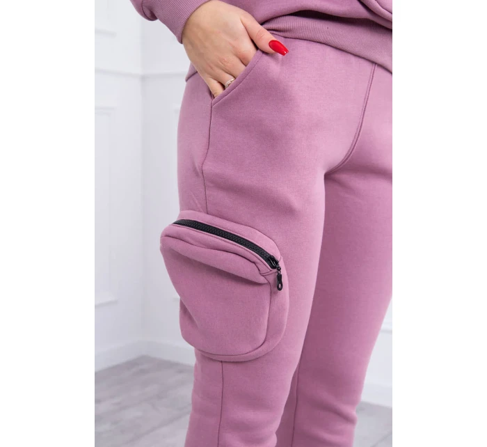 Izolační sada s ozdobnou kapsou tmavě růžová