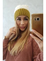 Fleecová čepice Bibiana K264 kiwi+ecru