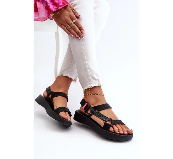 sandály na suchý zip  Černé model 21661847 - Zaxy