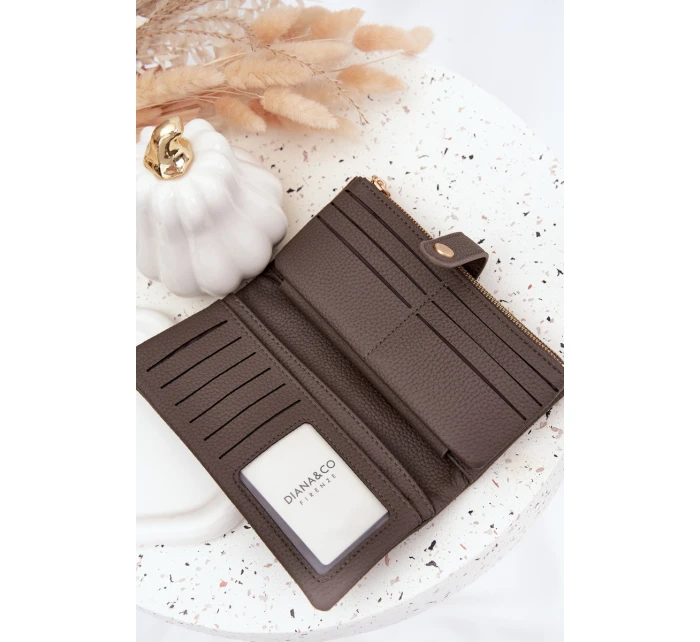 Dámská peněženka z ekokůže Velká šedá Gilessa Dámská peněženka z ekokůže Velká šedá Gilessa