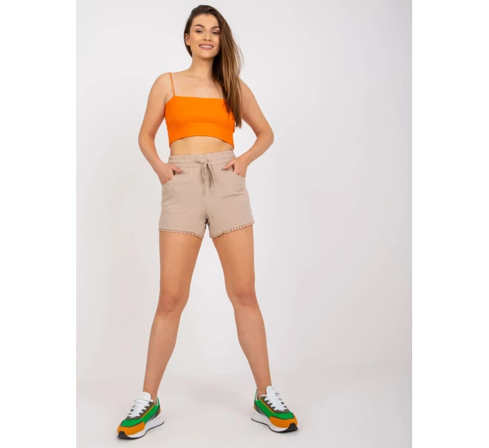 Šortky D73761M61531KA béžové