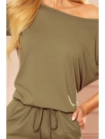 139-8 Sportovní šaty s krátkými rukávy - OLIVE