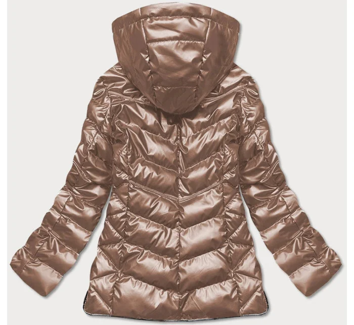 Světle hnědá prošívaná bunda pro přechodné období model 17144761 - S'WEST