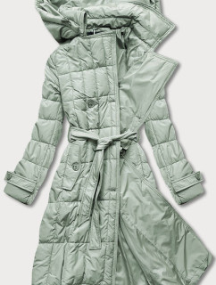 Klasický dámský prošívaný kabát v pistáciové barvě (AG2-J83)